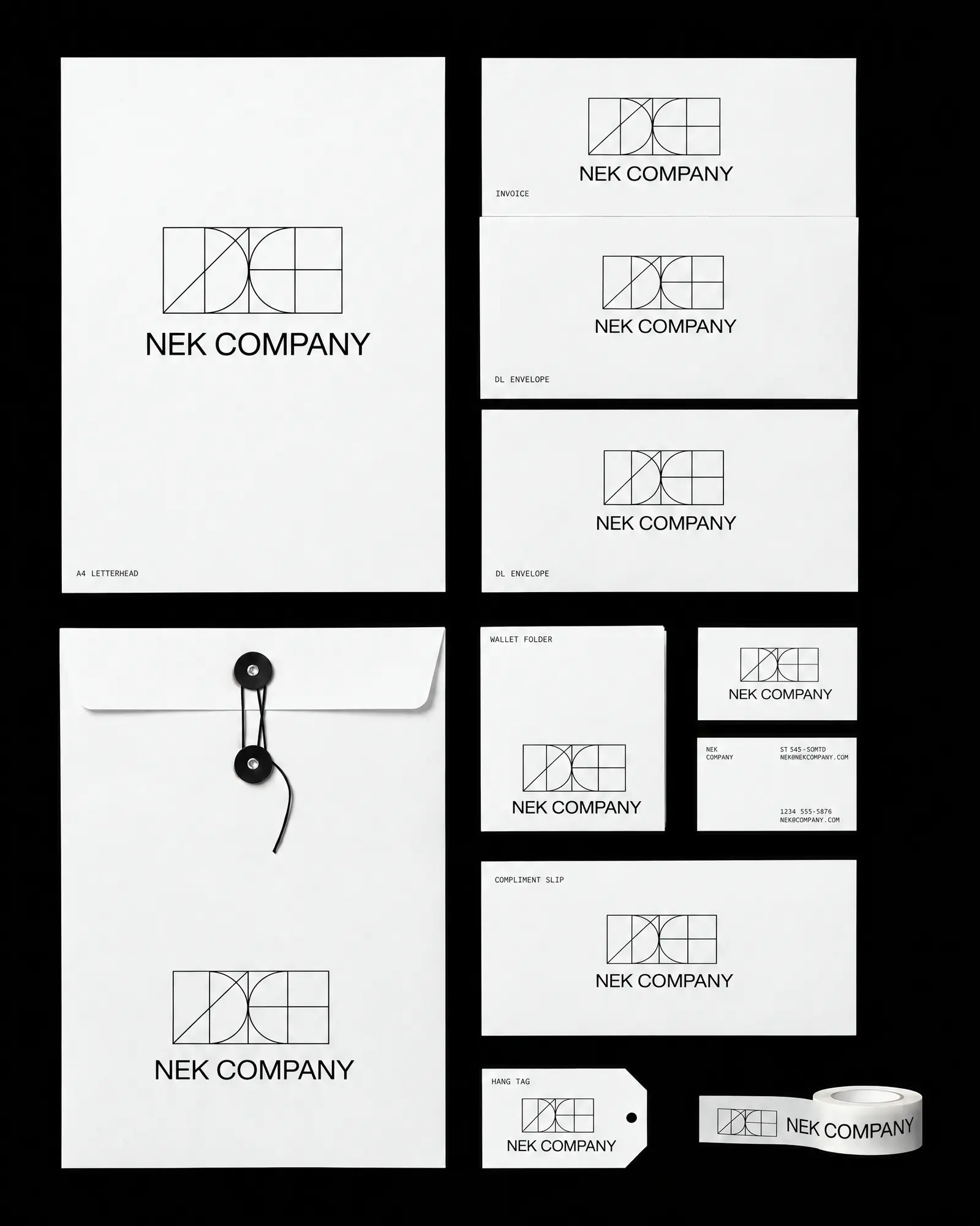 Papelería blanca, logo grande · imagen de proyecto