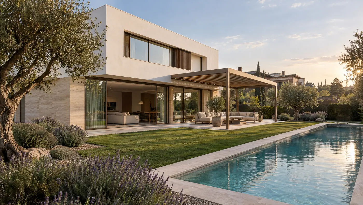 La casa desde el jardín